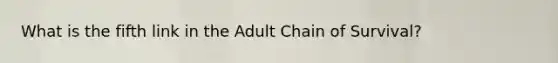 What is the fifth link in the Adult Chain of Survival?