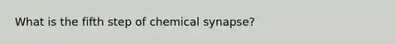 What is the fifth step of chemical synapse?