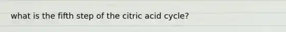 what is the fifth step of the citric acid cycle?