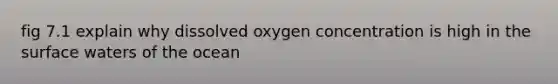 fig 7.1 explain why dissolved oxygen concentration is high in the surface waters of the ocean