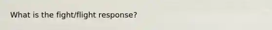 What is the fight/flight response?