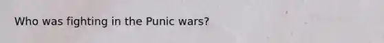 Who was fighting in the Punic wars?