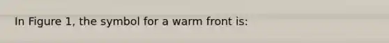 In Figure 1, the symbol for a warm front is: