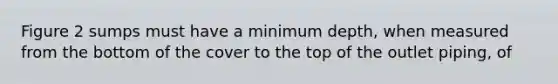 Figure 2 sumps must have a minimum depth, when measured from the bottom of the cover to the top of the outlet piping, of