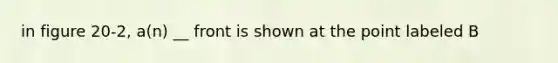 in figure 20-2, a(n) __ front is shown at the point labeled B