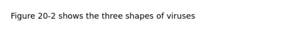 Figure 20-2 shows the three shapes of viruses