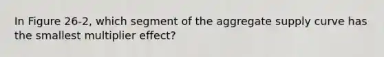 In Figure 26-2, which segment of the aggregate supply curve has the smallest multiplier effect?