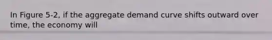 In Figure 5-2, if the aggregate demand curve shifts outward over time, the economy will
