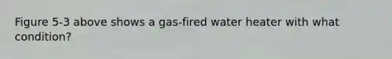 Figure 5-3 above shows a gas-fired water heater with what condition?