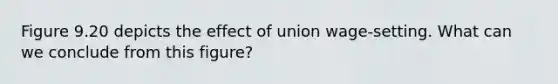 Figure 9.20 depicts the effect of union wage-setting. What can we conclude from this figure?