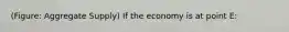 (Figure: Aggregate Supply) If the economy is at point E: