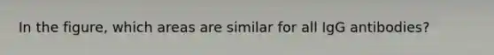 In the figure, which areas are similar for all IgG antibodies?