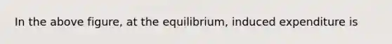 In the above figure, at the equilibrium, induced expenditure is