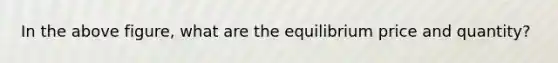 In the above figure, what are the equilibrium price and quantity?