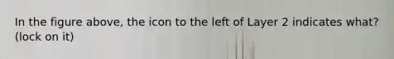 In the figure above, the icon to the left of Layer 2 indicates what? (lock on it)