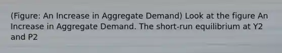 (Figure: An Increase in Aggregate Demand) Look at the figure An Increase in Aggregate Demand. The short-run equilibrium at Y2 and P2