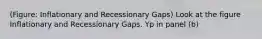 (Figure: Inflationary and Recessionary Gaps) Look at the figure Inflationary and Recessionary Gaps. Yp in panel (b)