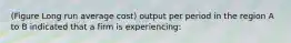 (Figure Long run average cost) output per period in the region A to B indicated that a firm is experiencing: