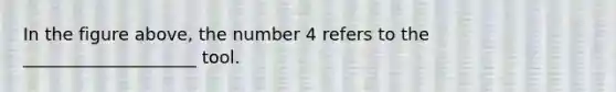 In the figure above, the number 4 refers to the ____________________ tool.