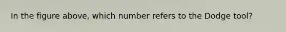 In the figure above, which number refers to the Dodge tool?