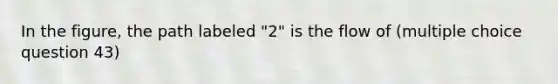 In the figure, the path labeled "2" is the flow of (multiple choice question 43)