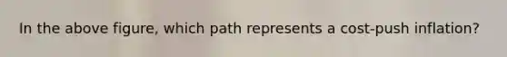 In the above figure, which path represents a cost-push inflation?