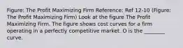 Figure: The Profit Maximizing Firm Reference: Ref 12-10 (Figure: The Profit Maximizing Firm) Look at the figure The Profit Maximizing Firm. The figure shows cost curves for a firm operating in a perfectly competitive market. O is the ________ curve.