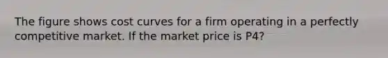 The figure shows cost curves for a firm operating in a perfectly competitive market. If the market price is P4?