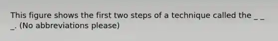 This figure shows the first two steps of a technique called the _ _ _. (No abbreviations please)