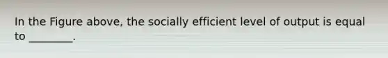 In the Figure above, the socially efficient level of output is equal to ________.