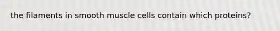 the filaments in smooth muscle cells contain which proteins?