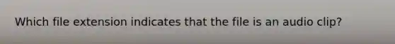 Which file extension indicates that the file is an audio clip?