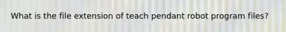 What is the file extension of teach pendant robot program files?