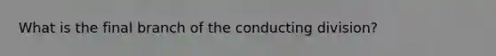 What is the final branch of the conducting division?