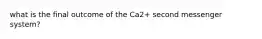 what is the final outcome of the Ca2+ second messenger system?