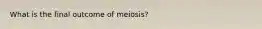 What is the final outcome of meiosis?