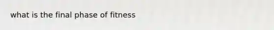 what is the final phase of fitness