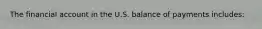 The financial account in the U.S. balance of payments includes: