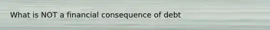 What is NOT a financial consequence of debt