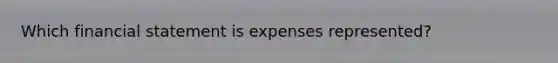 Which financial statement is expenses represented?