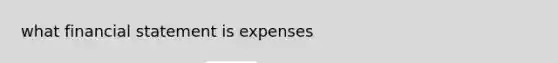 what financial statement is expenses