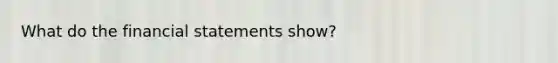 What do the financial statements show?