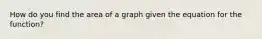 How do you find the area of a graph given the equation for the function?