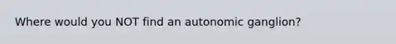 Where would you NOT find an autonomic ganglion?