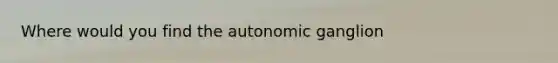 Where would you find the autonomic ganglion