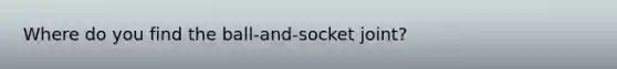 Where do you find the ball-and-socket joint?