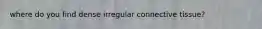 where do you find dense irregular connective tissue?