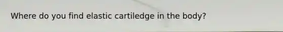 Where do you find elastic cartiledge in the body?