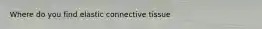 Where do you find elastic connective tissue