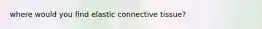 where would you find elastic connective tissue?